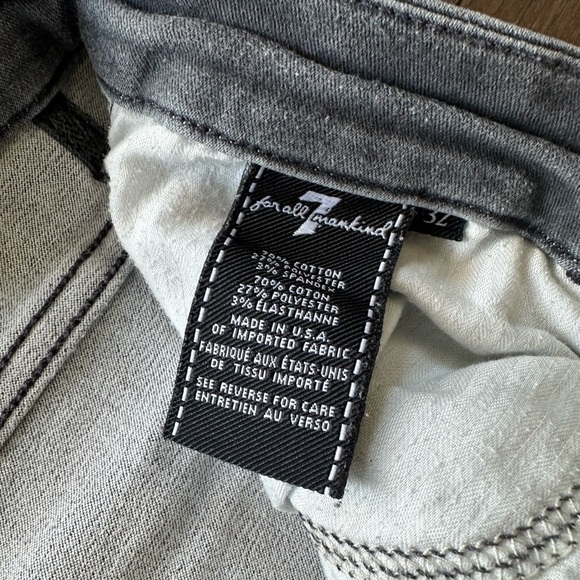7 for All Mankind Denim Jeans Skinny High Waist Ankle Grey Womens Size 32 - Picture 8 of 12